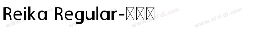 Reika Regular字体转换